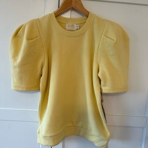NATION LTD short sleeve yellow XS sweater top